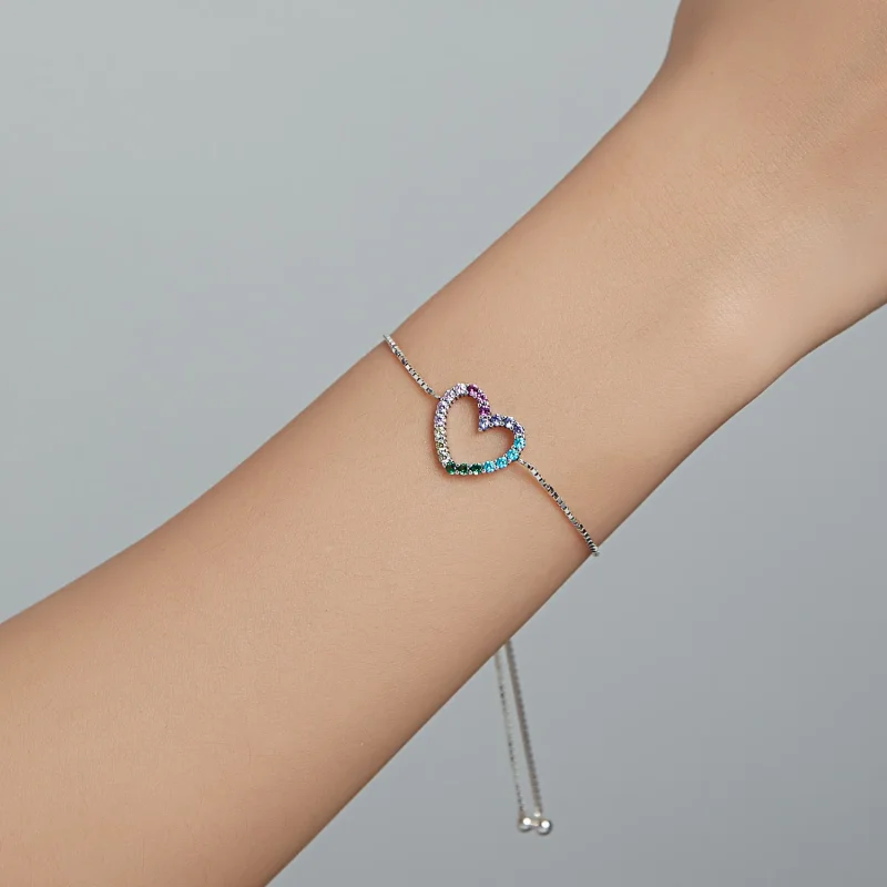 (slika za) Srebrna zapestnica Pandora Style Love of Rainbow - SCB216 - Ogled 7