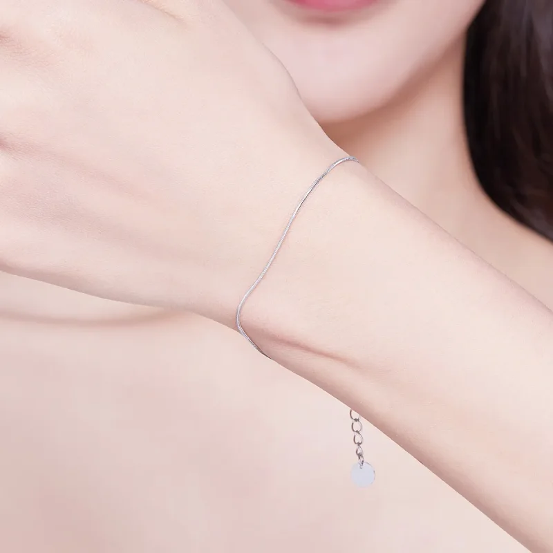 (slika za) Srebrna zapestnica s kačo v slogu Pandora - SCB153 - Ogled 2