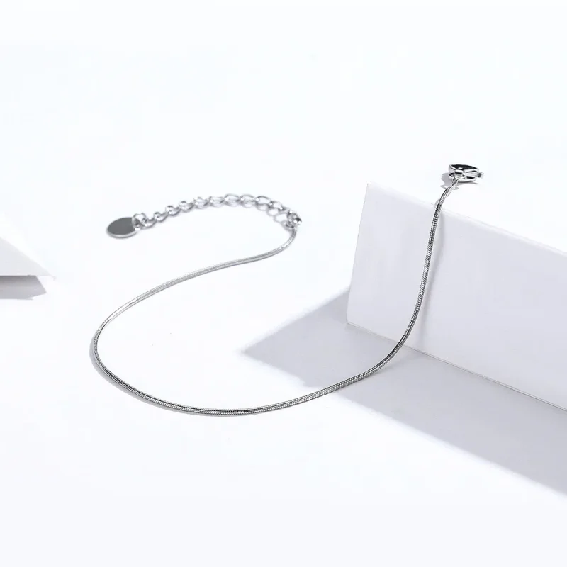 (slika za) Srebrna zapestnica s kačo v slogu Pandora - SCB153 - Ogled 3