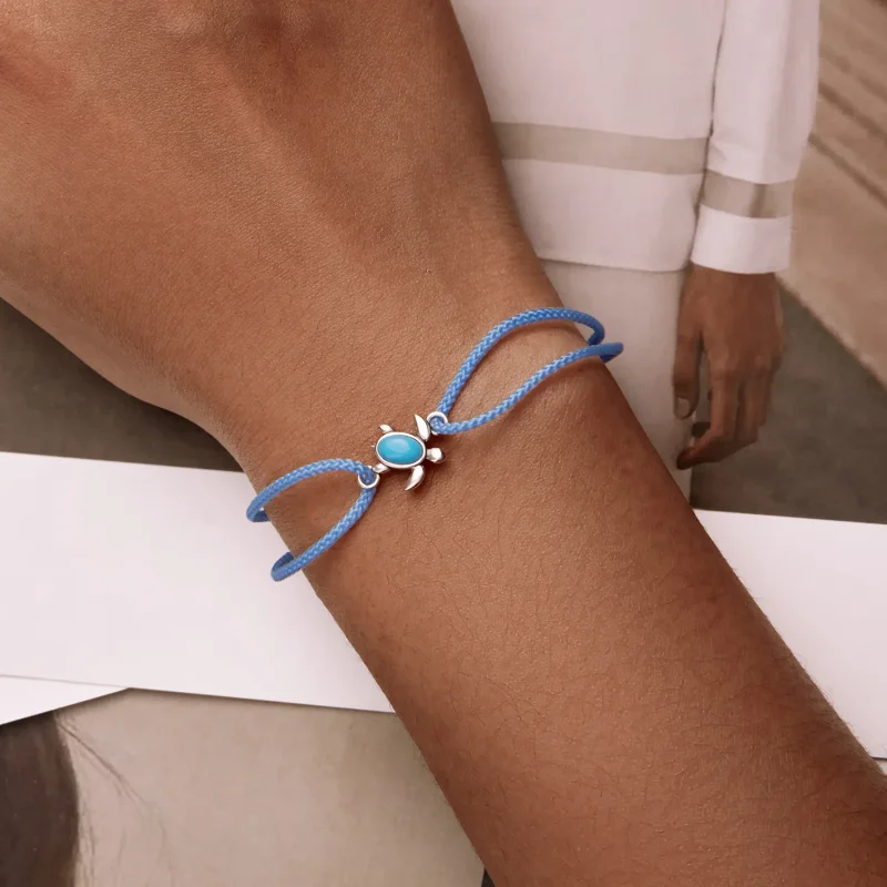 (slika za) Zapestnica modra želva v slogu Pandora - SCB231 - Ogled 6