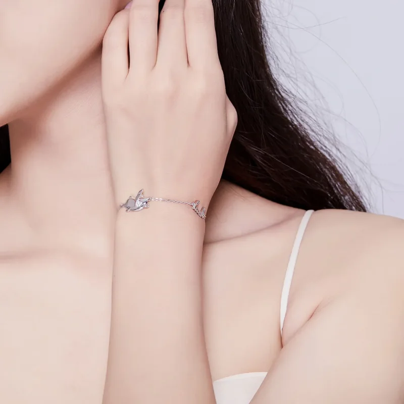 (slika za) Zapestnica Pandora Style Little Flying Pig - BSB022 - Ogled 5