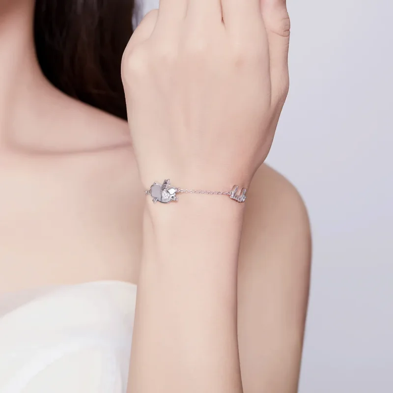 (slika za) Zapestnica Pandora Style Little Flying Pig - BSB022 - Ogled 6