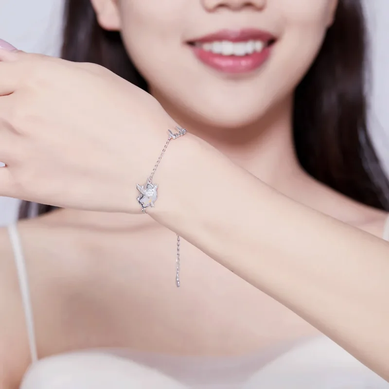 (slika za) Zapestnica Pandora Style Little Flying Pig - BSB022 - Ogled 7