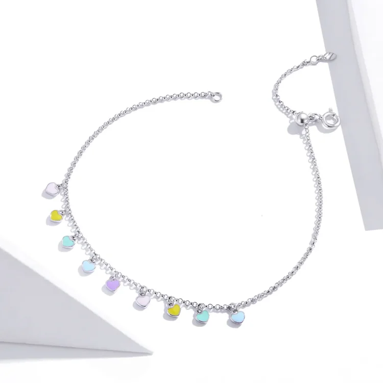 Zapestnica Pandora Style Silver Rainbow Love - SCT020