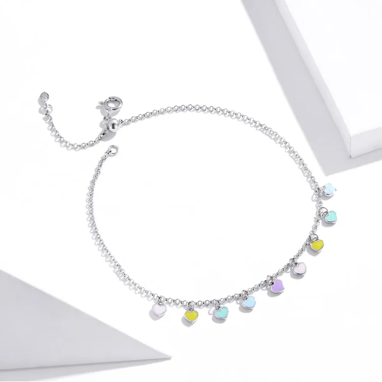 Zapestnica Pandora Style Silver Rainbow Love - SCT020