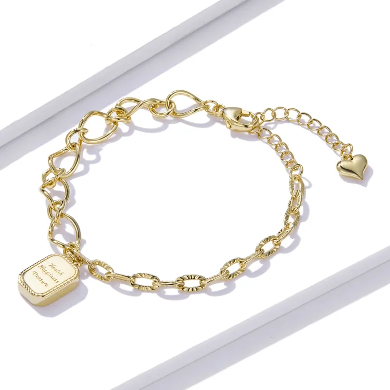 (slika za) Zapestnica Pandora Style Zdravje, Sreča, Zaklad - BSB070 - Ogled 2