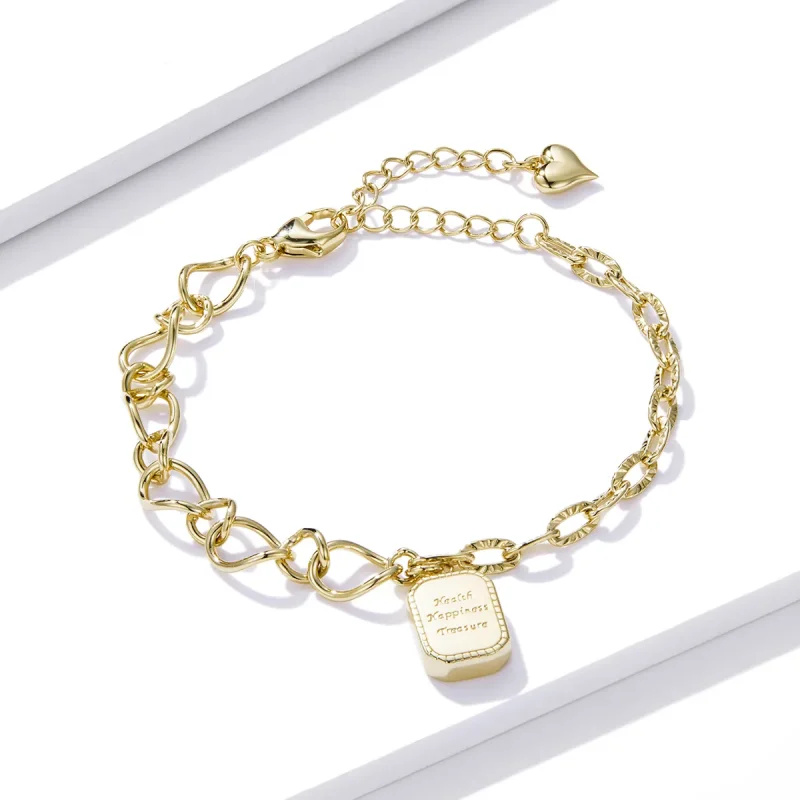 (slika za) Zapestnica Pandora Style Zdravje, Sreča, Zaklad - BSB070 - Ogled 3