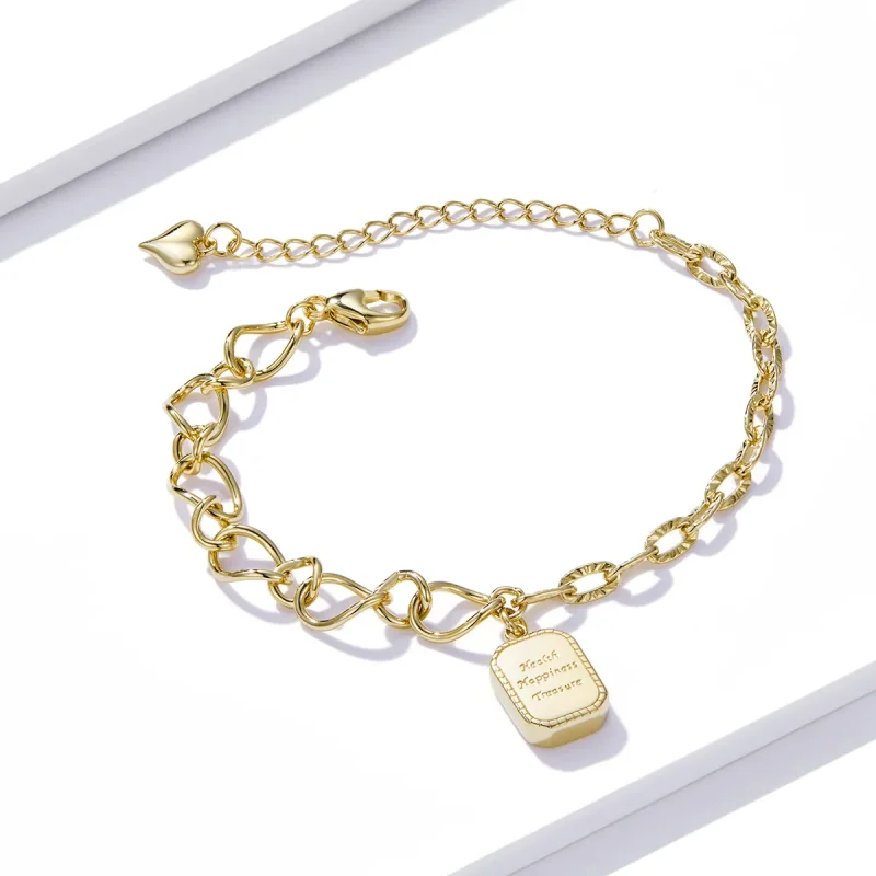 (slika za) Zapestnica Pandora Style Zdravje, Sreča, Zaklad - BSB070 - Ogled 4