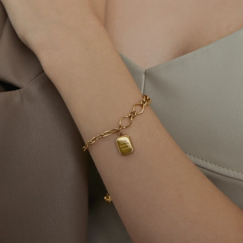 (slika za) Zapestnica Pandora Style Zdravje, Sreča, Zaklad - BSB070 - Ogled 8