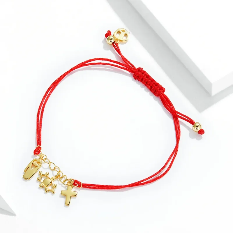 (slika za) Zapestnica s simbolom sreče v stilu Pandora - SCB226 - Ogled 3