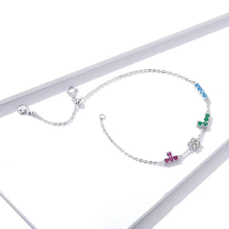 (slika za) Zapestnica Tetris v stilu Pandora - BSB040 - Ogled 4