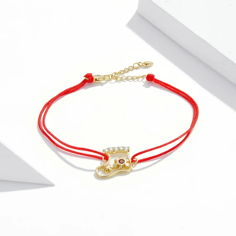 (slika za) Zapestnica za božične nogavice v stilu Pandora - SCB225 - Ogled 2