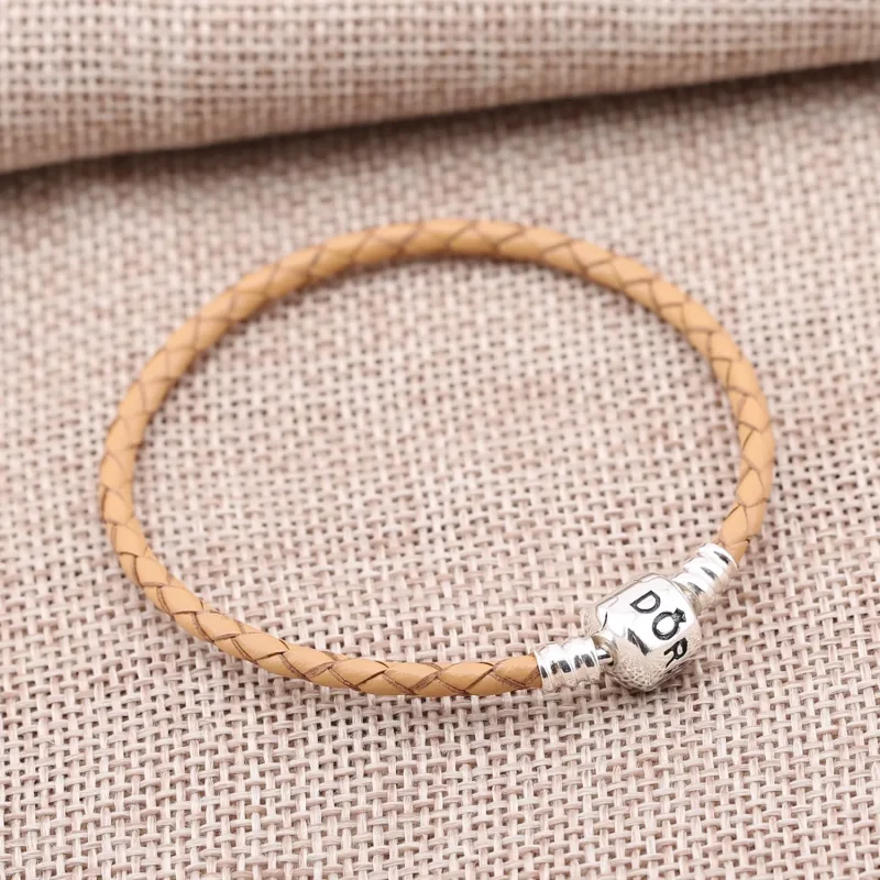 (slika za) Enojna usnjena zapestnica PANDORA - 590705CRD-JC - Ogled 2