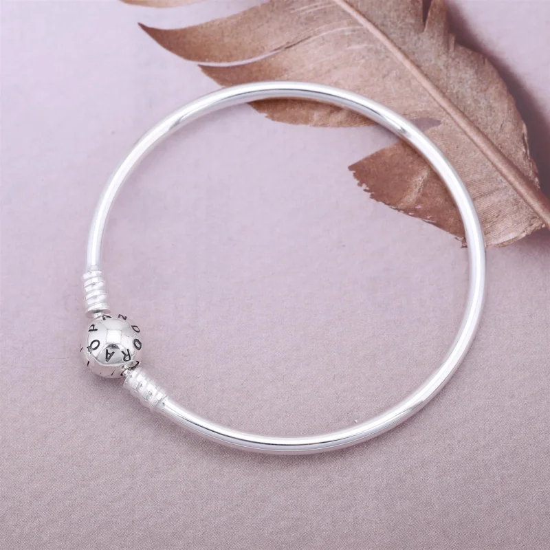 (slika za) PANDORA Circle of Love, roza srček Cz Bangle - 590716PCZ - Ogled 3