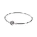 PANDORA Circle of Love, roza srček Cz Bangle - 590716PCZ