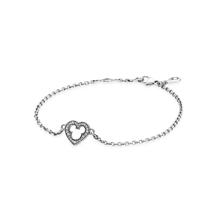 PANDORA Disney, zapestnica Mickey Silhuette, prozorna CZ - 590512CZ