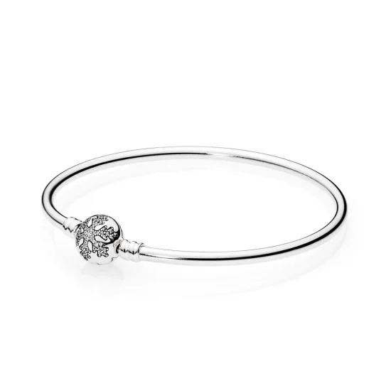 (slika za) PANDORA edinstvena srebrna zapestnica Snowflake Moments - 590740CZ