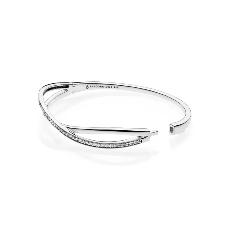 (slika za) PANDORA Entwined, Clear CZ Bangle - PE00038-1 - Ogled 2
