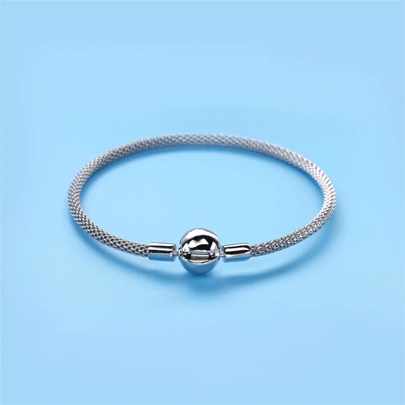 (slika za) PANDORA mrežasta zapestnica iz srebra šterlinga - 596543 - Ogled 3