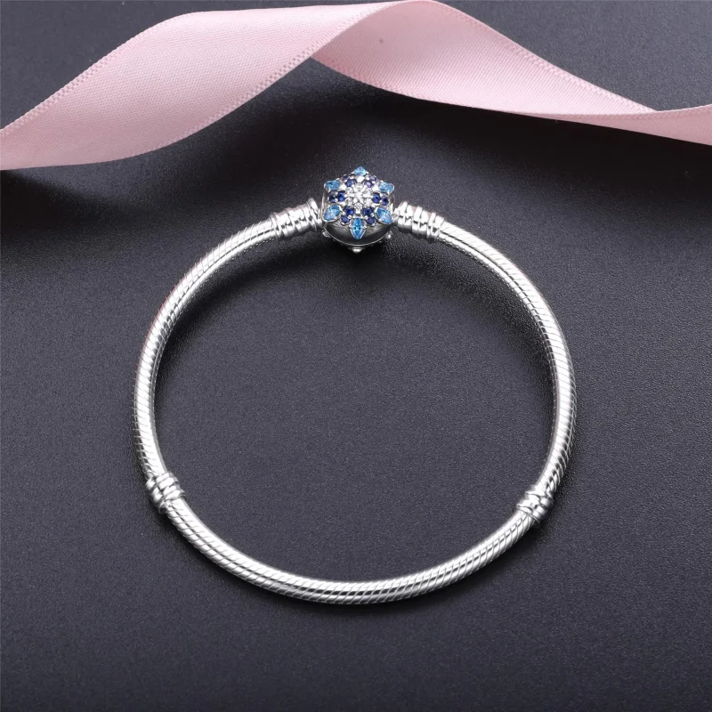 (slika za) PANDORA Zapestnica iz srebra šterling z zaponko v obliki snežinke - PE00029-1 - Ogled 2