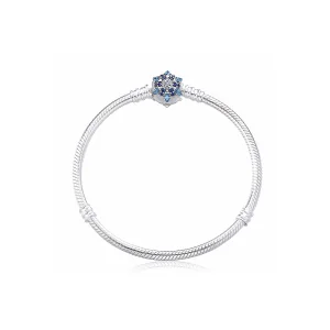 (slika za) PANDORA Zapestnica iz srebra šterling z zaponko v obliki snežinke - PE00029-1