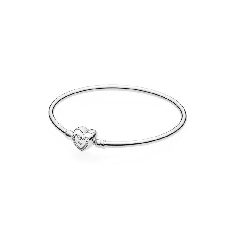 PANDORA Zapestnica z zaželenimi srčki, prozorna CZ - 590729CZ