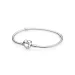 Srebrna zapestnica PANDORA Moments z zaponko v obliki srca - 590719