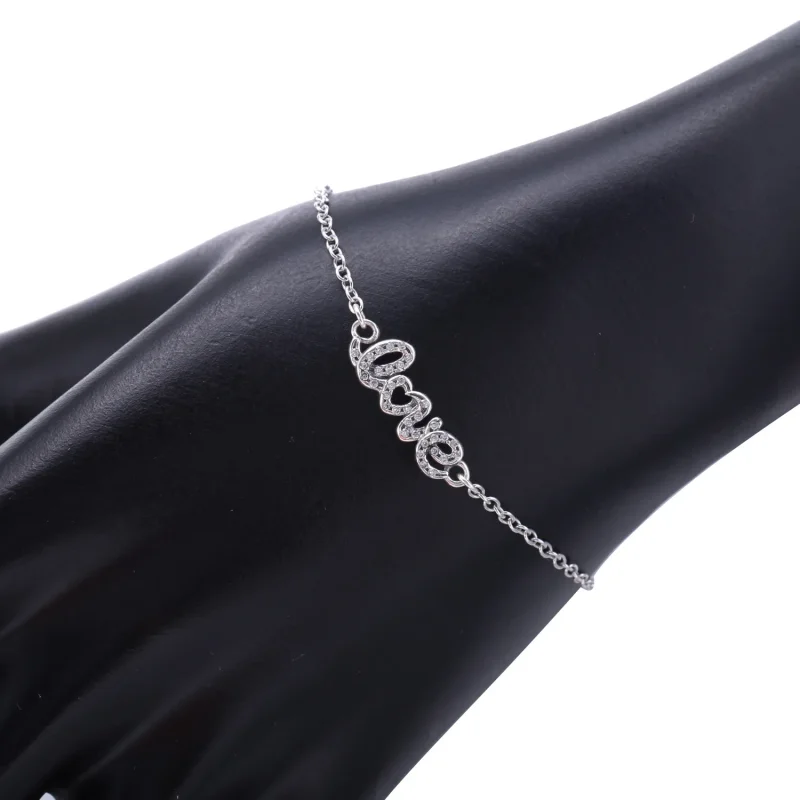 (slika za) Zapestnica PANDORA Signature of Love, prozorna CZ - 590510CZ - Ogled 3