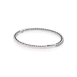 Zapestnica Radiant Hearts of PANDORA, svetlo roza emajl in prozoren CZ - 590537EN68