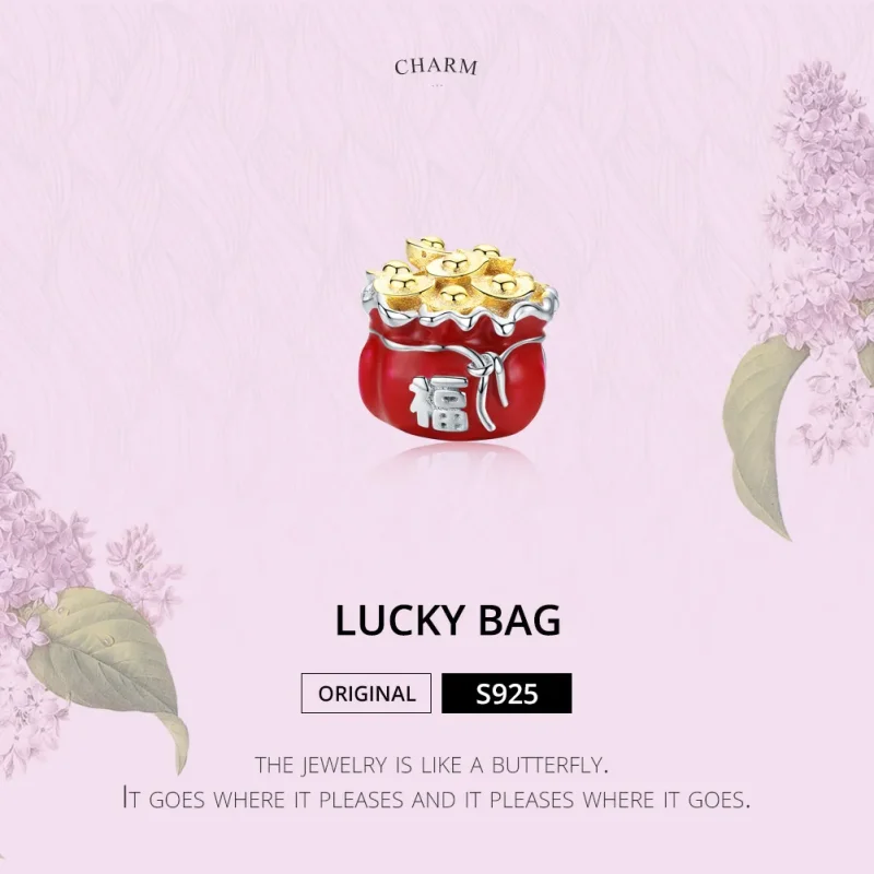 (slika za) Dvobarvni obesek za torbo v stilu Pandora - BSC100 - Ogled 6