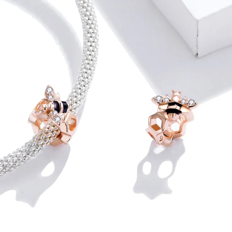 (slika za) Obesek čebelica v stilu Pandora - BSC371 - Ogled 4