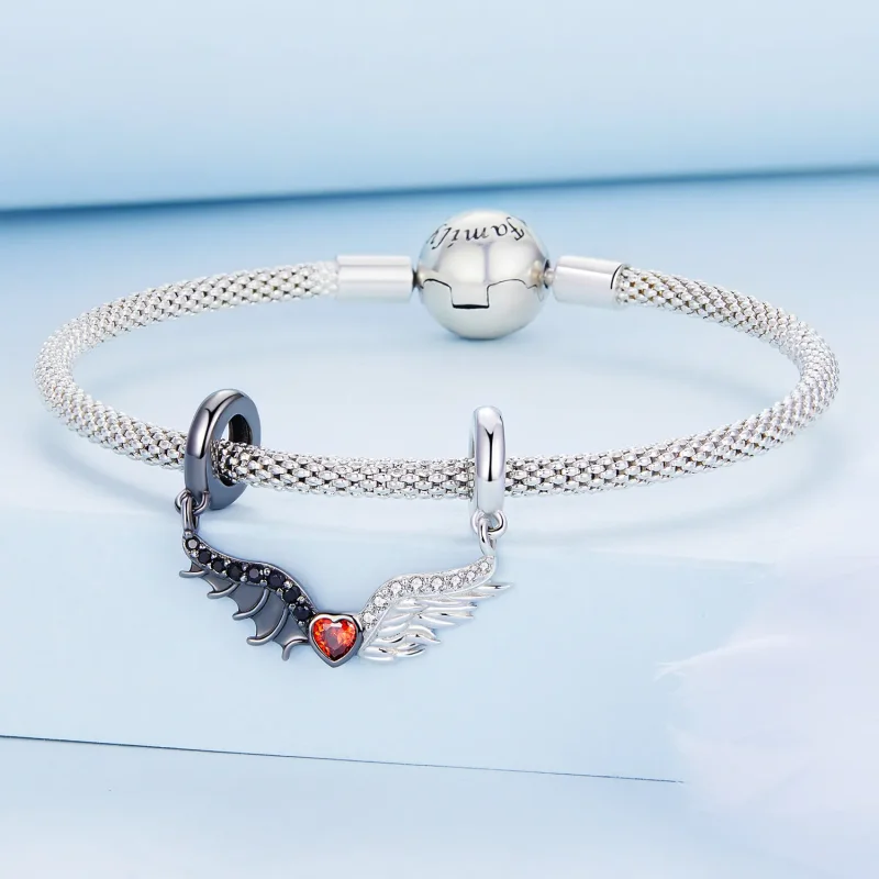 (slika za) Obesek Hudiči in angeli v stilu Pandora - BSC693 - Ogled 3