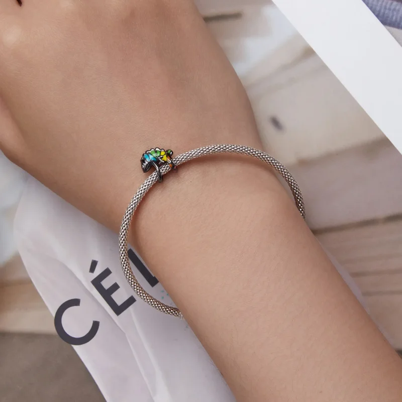 (slika za) Obesek kameleon v stilu Pandora - BSC694 - Ogled 6