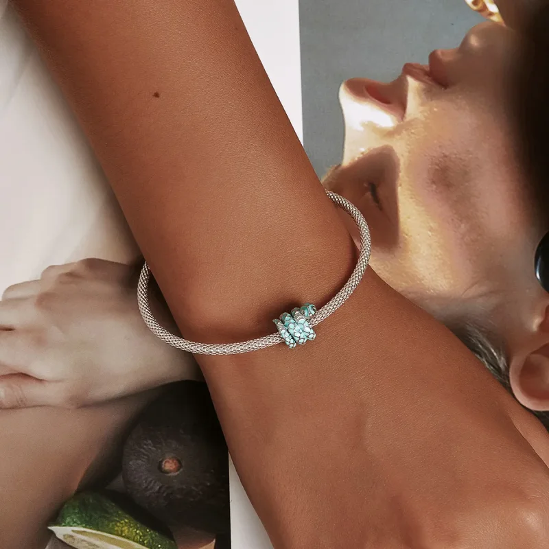 (slika za) Obesek modra kača v stilu Pandora - BSC576 - Ogled 5