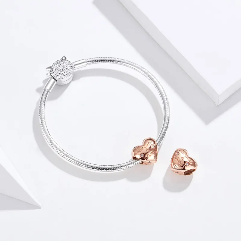 (slika za) Obesek Pandora iz rožnatega zlata za vedno in vedno - SCC1223 - Ogled 3