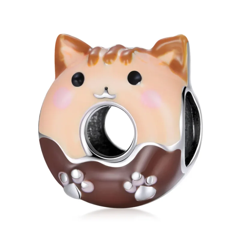 (slika za) Obesek Pandora Style Kitty Donuts - SCC1877 - Slika izdelka