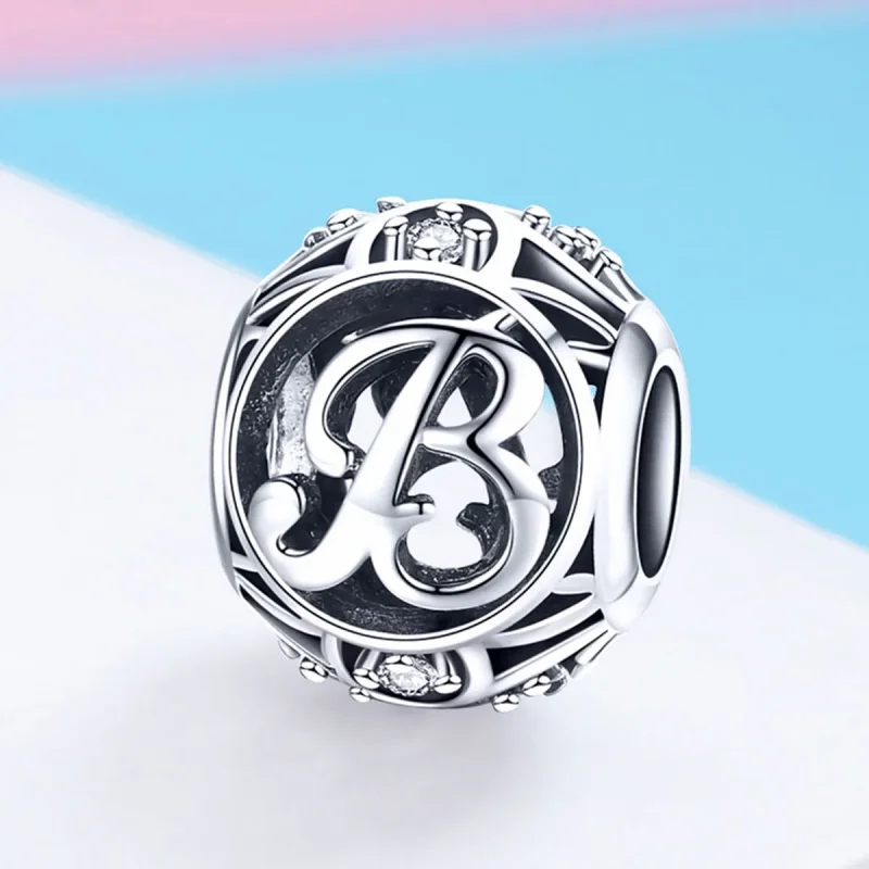 (slika za) Obesek Pandora Style Letter-B - SCC738-B - Ogled 2
