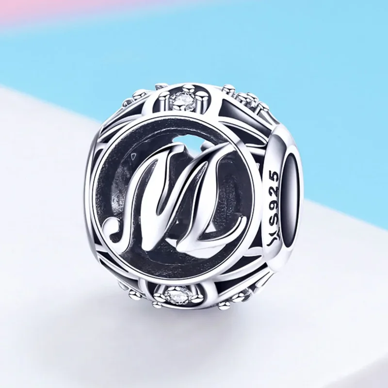 (slika za) Obesek Pandora Style Letter-M - SCC738-M - Ogled 2