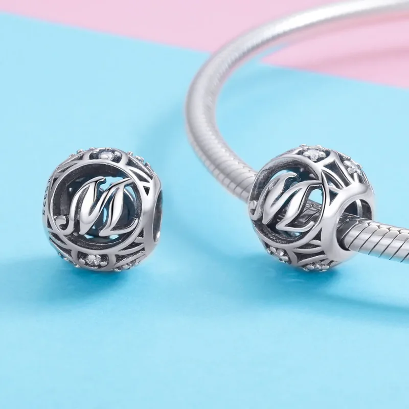(slika za) Obesek Pandora Style Letter-M - SCC738-M - Ogled 3
