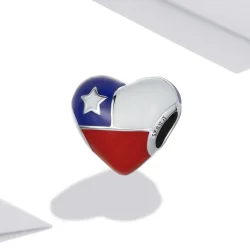 Obesek Pandora Style Love Chile Flag - SCC2110