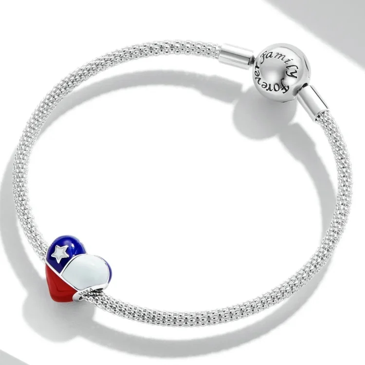 Obesek Pandora Style Love Chile Flag - SCC2110