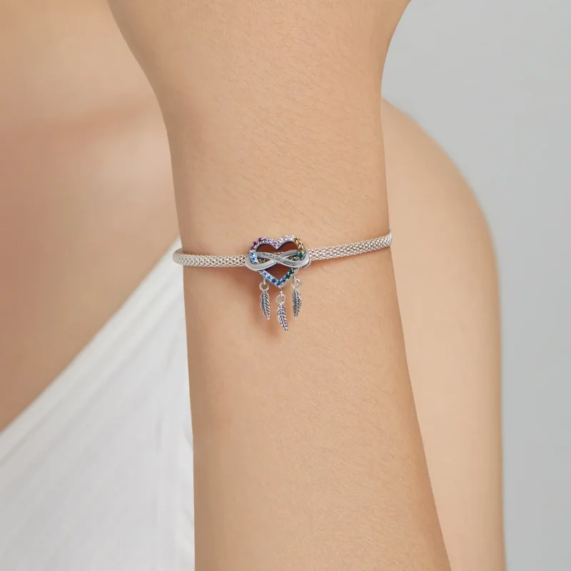 (slika za) Obesek Pandora Style Love Dream Catcher - BSC506 - Ogled 4