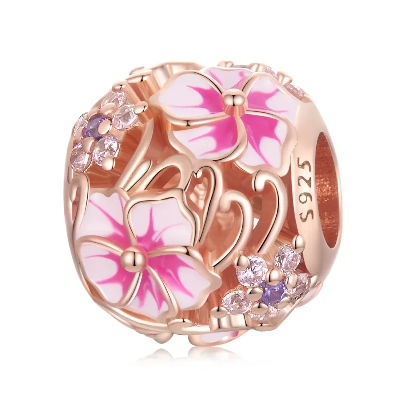 (slika za) Obesek Pandora Style Pink Sakura - BSC643 - Slika izdelka