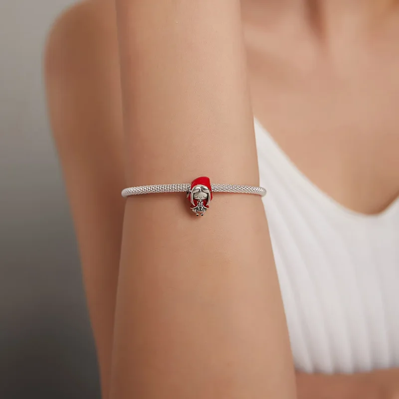 (slika za) Obesek Rdeča kapica v stilu Pandora - SCC1890 - Ogled 5