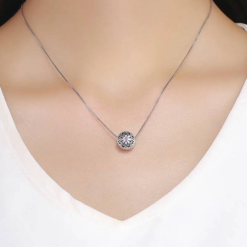 (slika za) Obesek Roža prijateljstva v stilu Pandora - SCC740 - Ogled 5