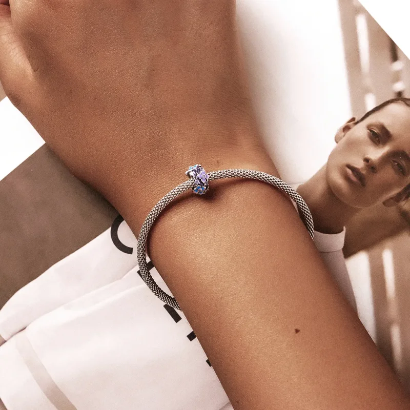 (slika za) Obesek s cvetličnimi metulji v slogu Pandora - SCC2063 - Ogled 5