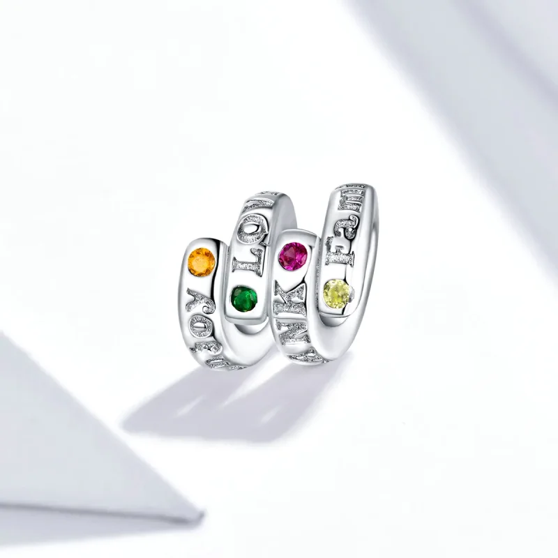 (slika za) Obesek s ključnimi besedami za zahvalni dan v stilu Pandora - BSC341 - Ogled 2