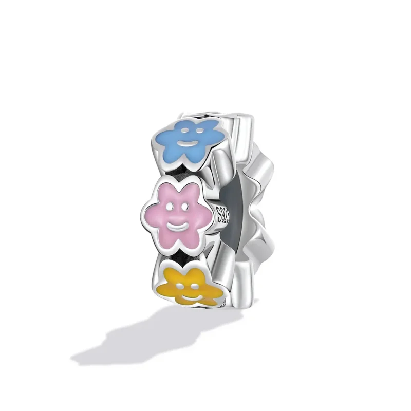 (slika za) Obesek s smešnim obrazom v pisanem oblaku Pandora Style - SCC2188 - Ogled 2