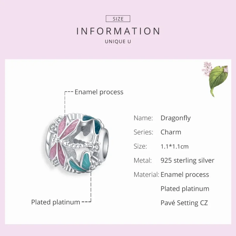 (slika za) Obesek s srebrnim kačjim pastirjem v stilu Pandora - BSC198 - Ogled 7