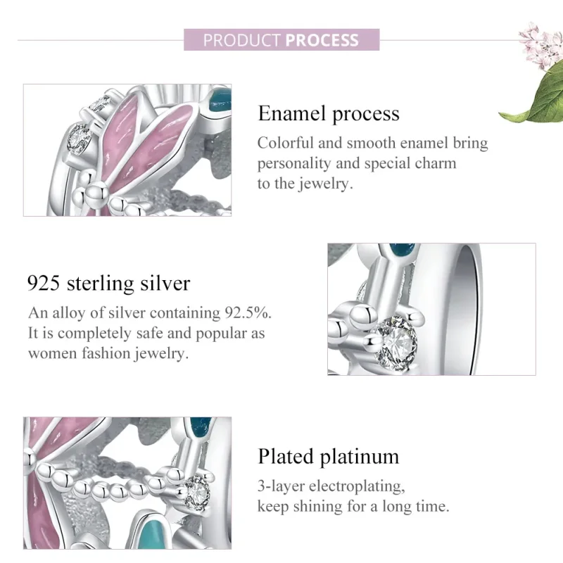 (slika za) Obesek s srebrnim kačjim pastirjem v stilu Pandora - BSC198 - Ogled 8